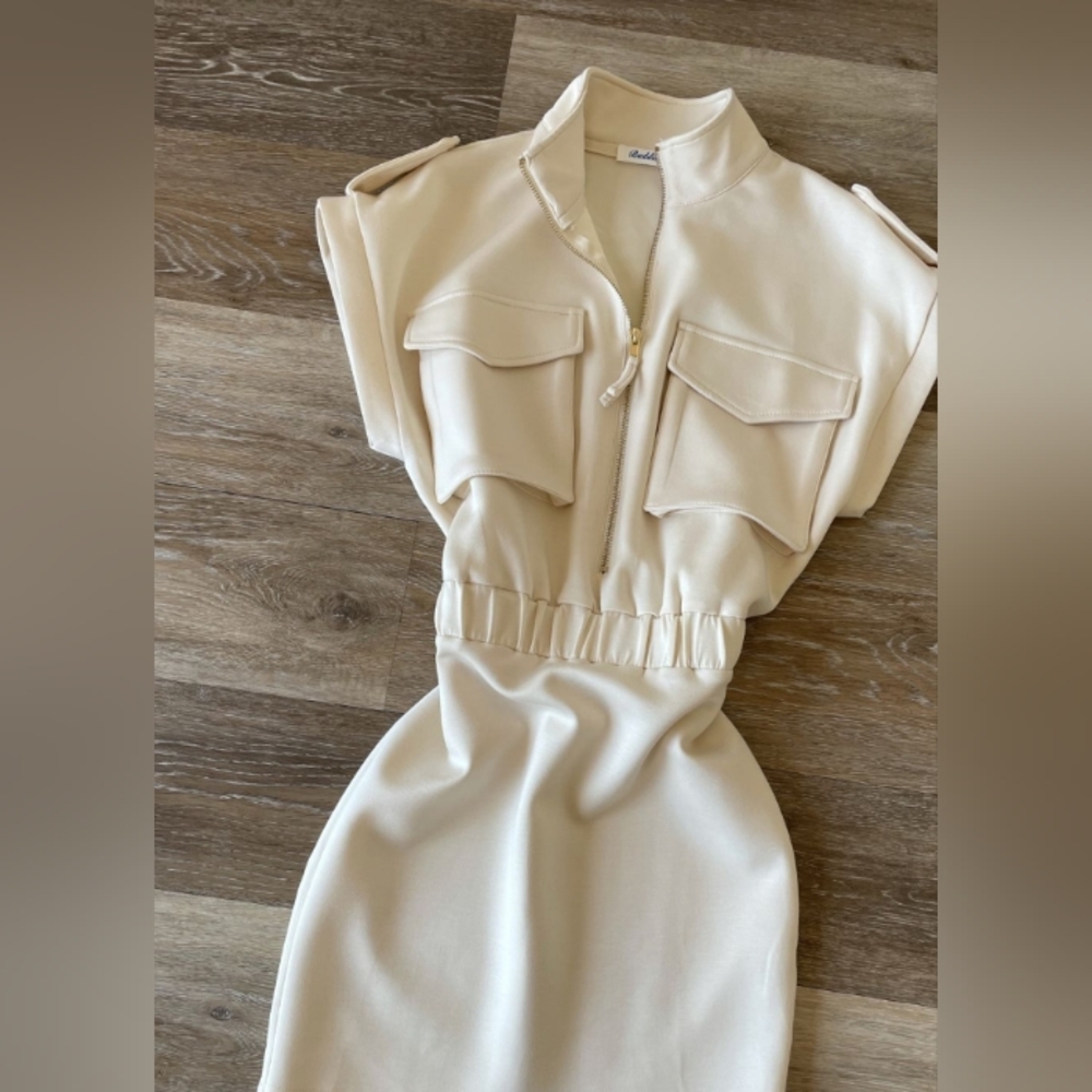 NWOT Baddieville Always On Time Cargo dress Size XS/S
